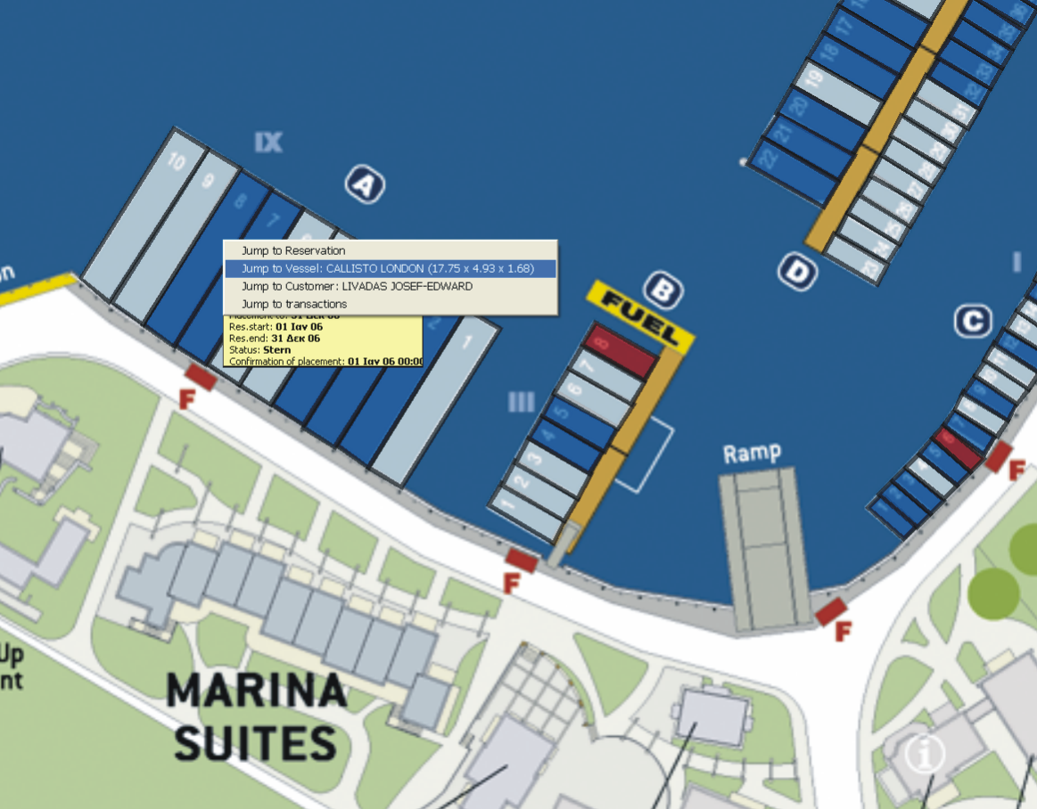 view ship/customer data from the map